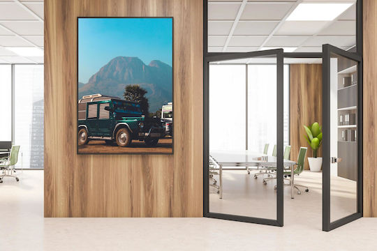 Vintage Car Mountain Background Painting Vintage Car Background Mountain 40x65