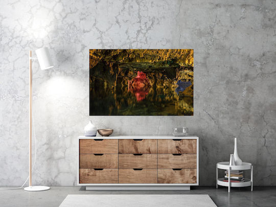 Illuminated Cave Reflection Gemälde mit LED-Beleuchtung 120x80