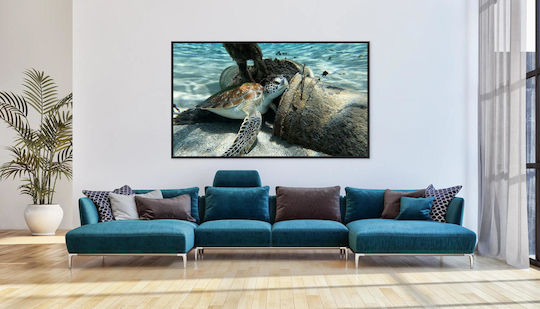 Painting Sea Turtle Resting Underwater Marine Turtle Resting Underwater 120x80