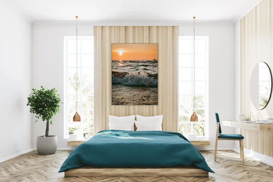 Sunset Waves Κύματα Ηλιοβασιλέματος 1 σε Καμβά