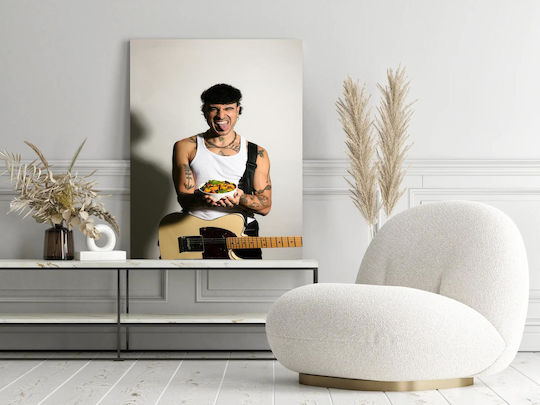 Painting Tattooed Musician A Bowl Food Musician Tattoo One Bowl Food 100x150