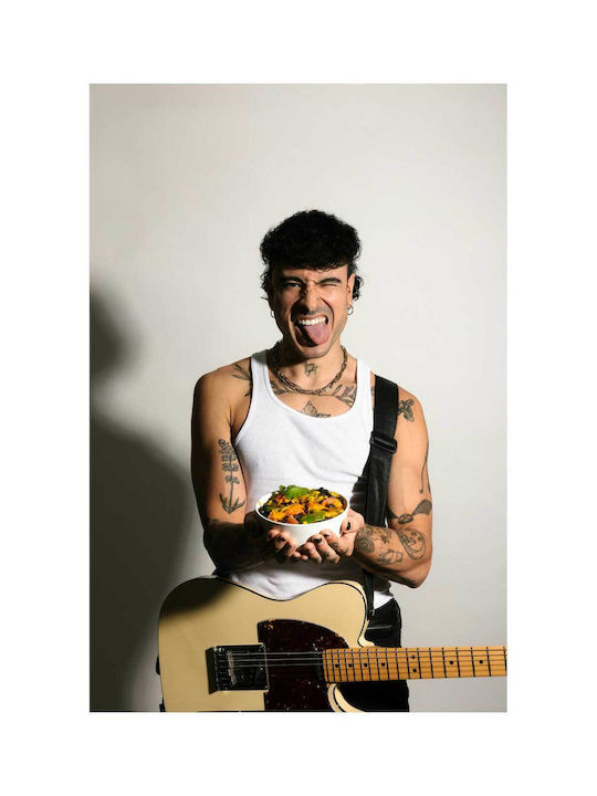 Painting Tattooed Musician A Bowl Food Musician Tattoo One Bowl Food 100x150