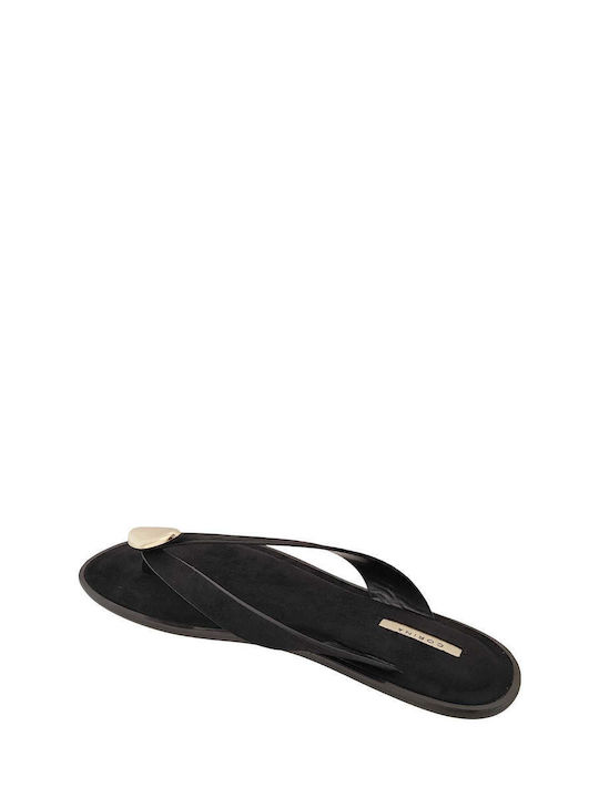 Damen Flache Schwarze Sandalen