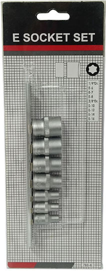 Set Prize Torx Femele 7 Bucăți ¼ + & ⅜ Inch
