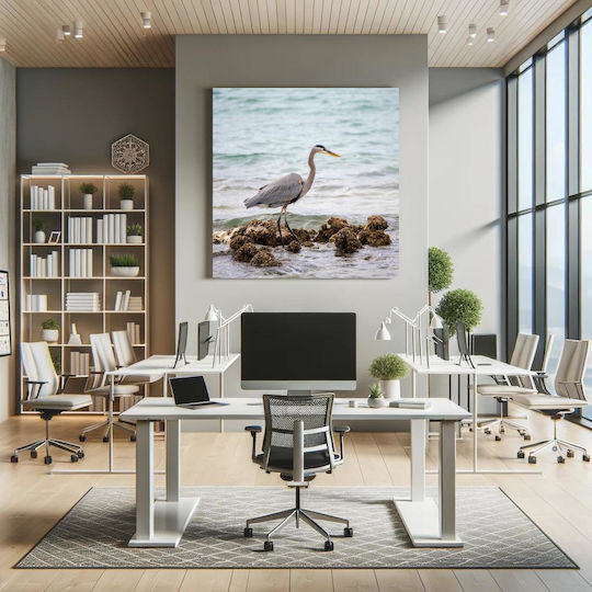 Πίνακας Heron By Sea Ερωδιός Δίπλα Στη Θάλασσα 80x80
