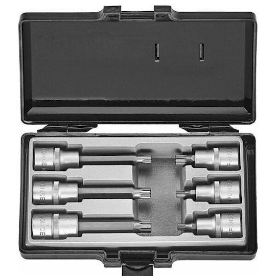 Force Set Καρυδάκια 1/2" Spline Long Walnut with Spline Head and Socket 1/2'' M10 / M12 / M6 / M8x100mm / 55mm 6pcs