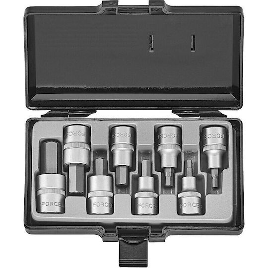 Force Set Καρυδάκια 1/2" Torx T10 - T60 Walnut with Torx Head and Socket 1/2'' T27 / T60 / T20 / T25 / T30 / T40 / T45 / T50 / T55x55mm 9pcs