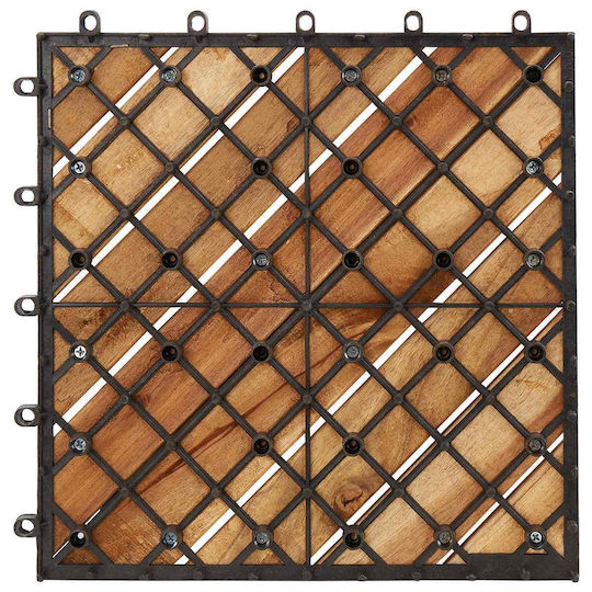 vidaXL Decking Board for Garden Flooring Made of Wood 30x30cm 20 Pieces