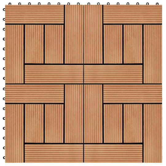 vidaXL Decking Board for Garden Flooring Made of Wood 30x30cm 22 Pieces