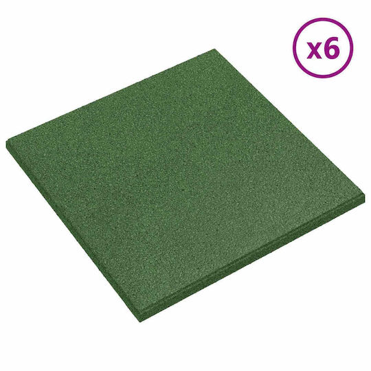 vidaXL Πλακάκι για Δάπεδο Κήπου από Καουτσούκ 50x50εκ. 6τμχ