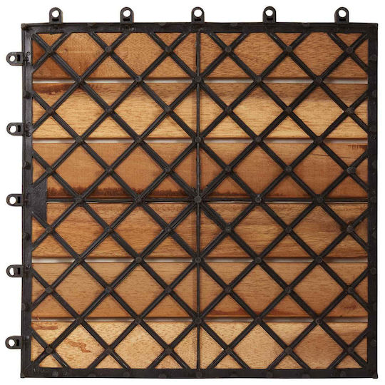 vidaXL Wood Garden Flooring Material 30x30cm 30 Pieces