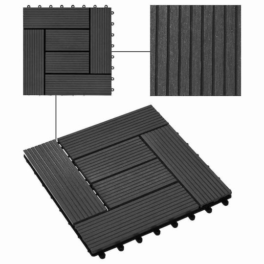 vidaXL Decking Board for Garden Flooring from WPC 30x30cm 22 Pieces