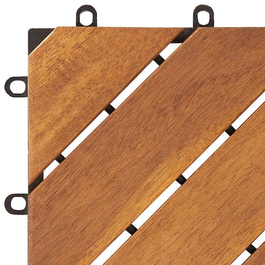 vidaXL Material for Garden Flooring from Wood 30x30cm 30 Pieces