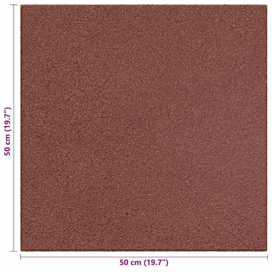 vidaXL Πλακάκι για Δάπεδο Κήπου από Καουτσούκ 50x50εκ. 6τμχ