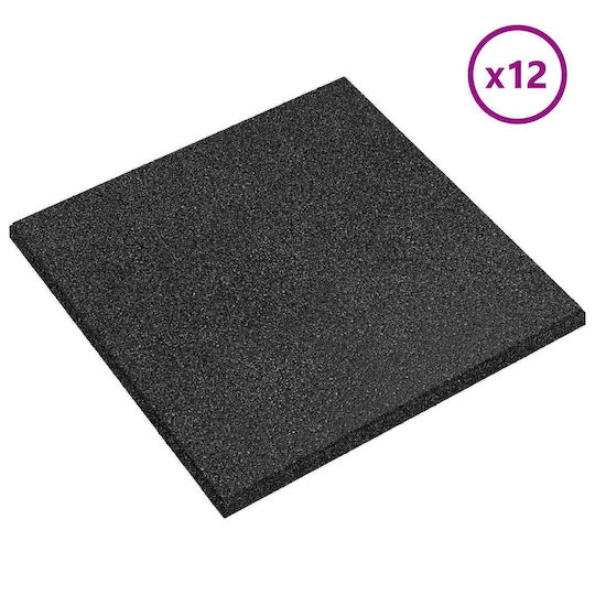 vidaXL Πλακάκι για Δάπεδο Κήπου από Καουτσούκ 50x50εκ. 12τμχ
