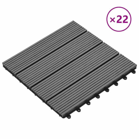 vidaXL Tile for Garden Flooring from WPC 30x30cm 22 Pieces