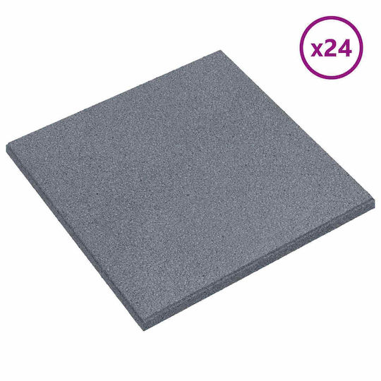 vidaXL Πλακάκι για Δάπεδο Κήπου από Καουτσούκ 50x50εκ. 24τμχ
