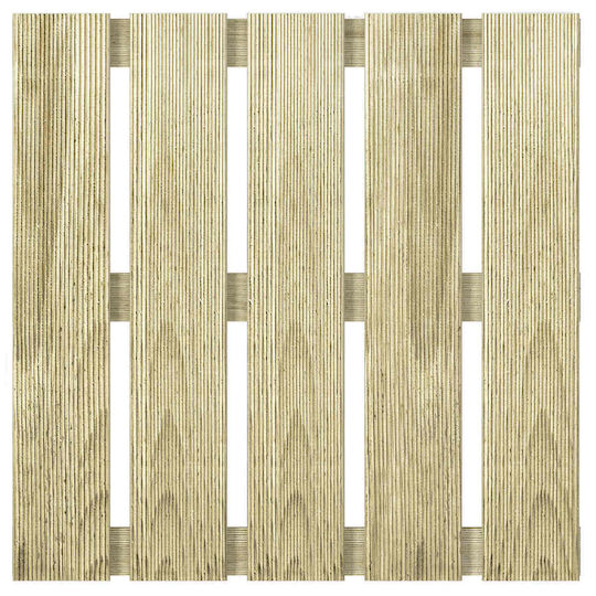 vidaXL Placă Pentru Pardoseală De Grădină Din Lemn 50x50cm 24 Bucăți