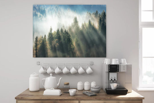 Gemälde Misty Forest Sunrise Misty Forest Sunrise 120x80