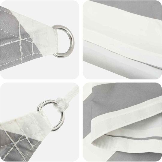 vidaXL Square Gray Mesh Shade Fabric with PU Coating 2x2m