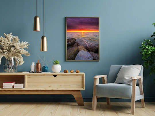 Πίνακας Scenic Sunset Over Sea Γραφικό Ηλιοβασίλεμα Πάνω Τη Θάλασσα 80x120