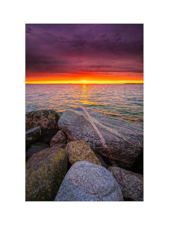 Панел Scenic Sunset Over Sea Графично Залез Над Морето 80x120