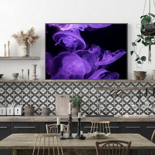 Painting Purple Jellyfish In Sea Purple Jellyfish In The Sea 100x70