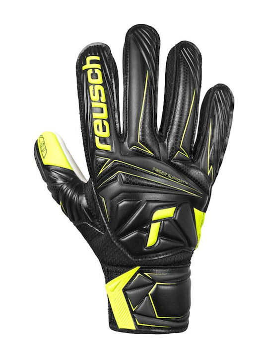 Reusch Attrakt Starter Solid Finger Support Γάντια Τερματοφύλακα Παιδικά Μαύρα