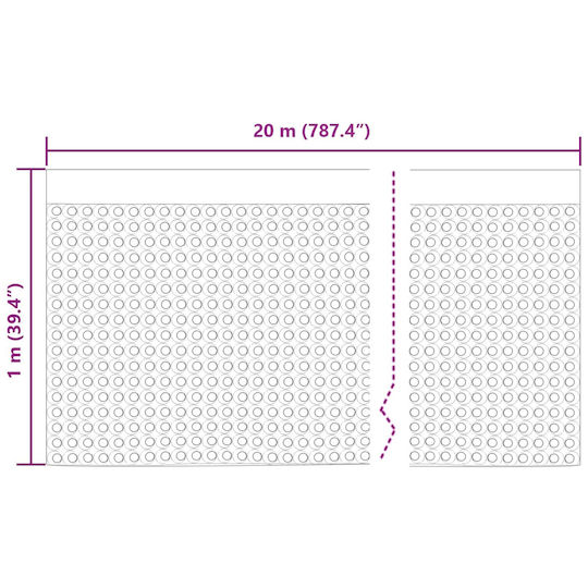 vidaXL Garden Fencing Material 100cm Black