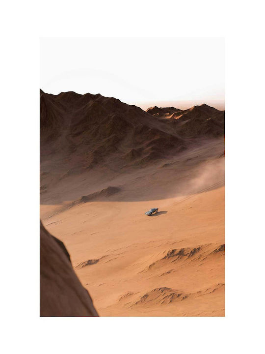 Панел Car In Desert Mountains Автомобил В Планините На Пустинята 60x90
