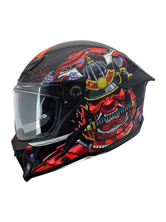 XVX Vader RS-400 Matt Armour Red Κράνος Μηχανής Full Face ECE 22.06 με Sunvisor