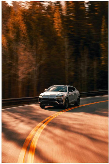 Πίνακας Sport Car On Winding Road Σπορ Αυτοκίνητο Δρόμο Στροφές 100x150