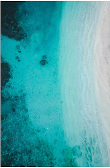 Painting Aerial View Crystal Clear Sea Aerial Photograph of Crystal Sea 100x150