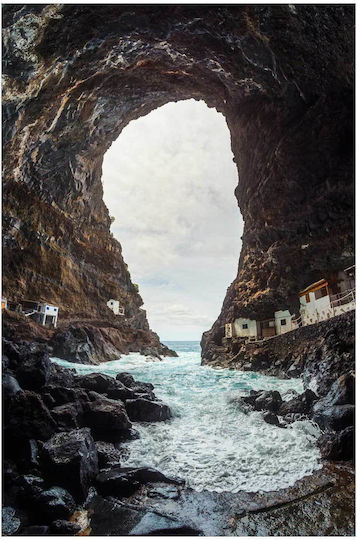 Gemälde Sea Cave Rocky Shore Thalassino Spileo Vraχodi Akti 100x150