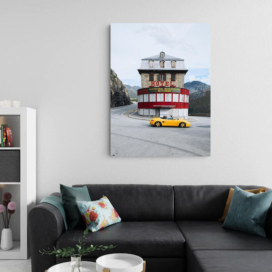 Vintage Hotel Sports Car Painting Vintage Hotel Sports Car 50x80