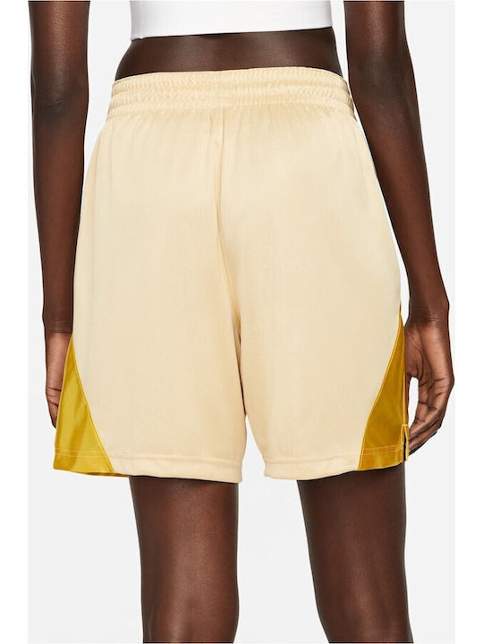 Women's Activewear Shorts Dri-Fit Sesame Vivid Sulfur Black DH7363 252