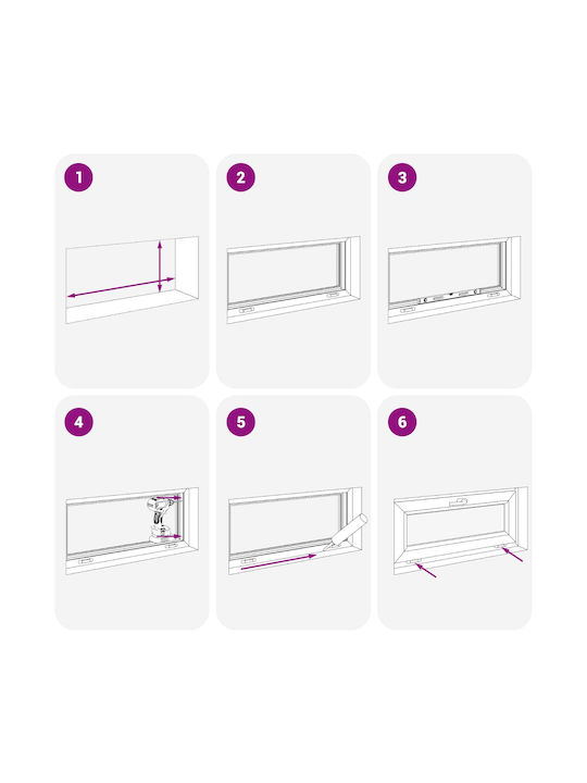 vidaXL Ανοιγόμενο Παράθυρο PVC Π90xΥ40cm
