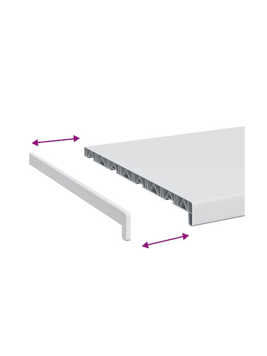 vidaXL Window Sill PVC W140xH45cm