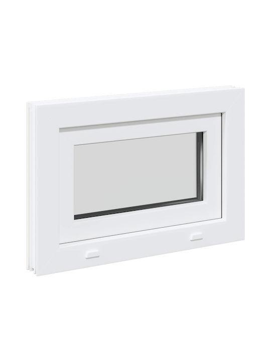vidaXL Hinged PVC Window W60xH40cm