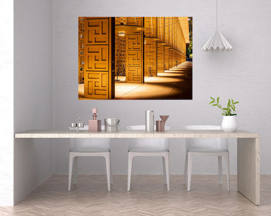 Πίνακας Geometric Illuminated Columns Γεωμετρικές Φωτιζόμενες Στήλες 100x70