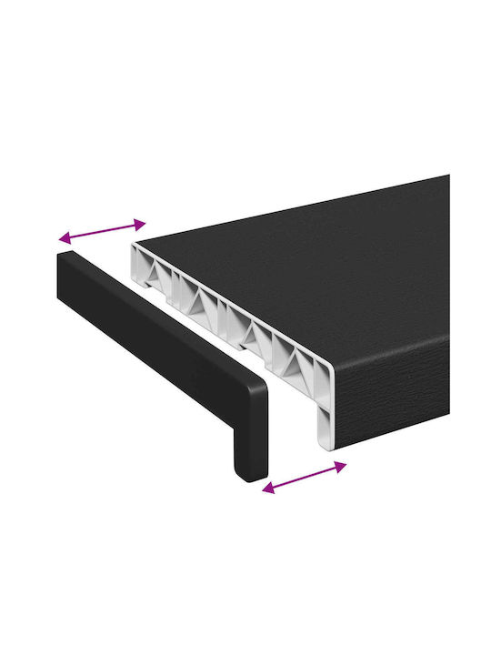 vidaXL Holzrahmen Fensterbank P80xH20cm