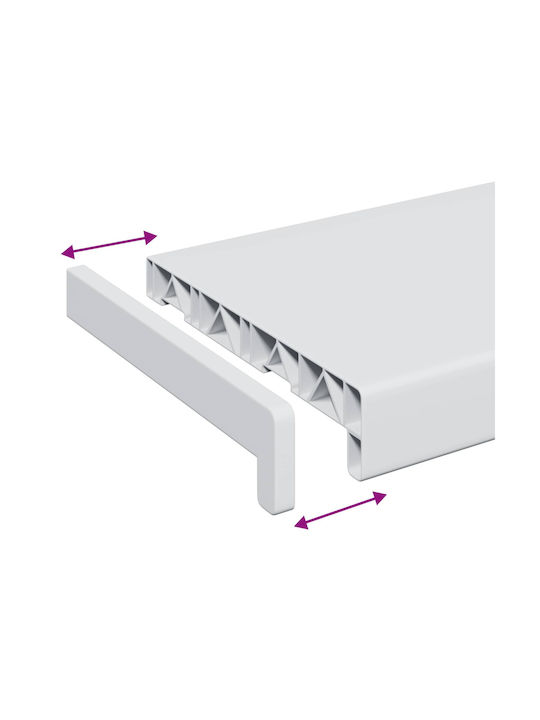 vidaXL Window Sill PVC W100xH20cm