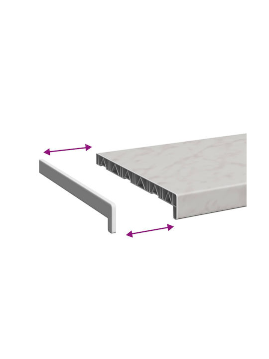 vidaXL Window Sill PVC W100xH35cm