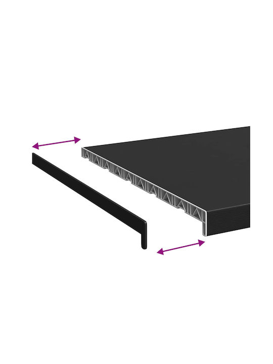 vidaXL Wooden Window Sill W140xH50cm