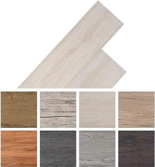 vidaXL Set Plastic Floor PVC With 28 Tiles L61xW30.5cm White