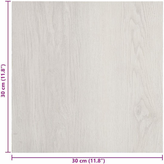 vidaXL Set Plastic Floor PVC With 20 Tiles L30.5xW30.5cm Beige