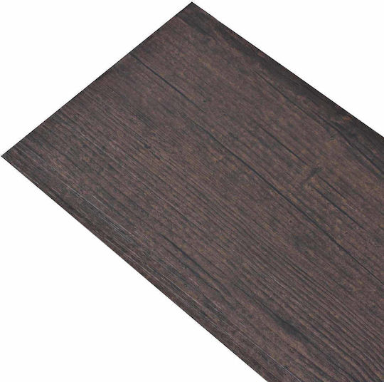 vidaXL Set Plastic Floor PVC with 28 Tiles L61xW30.5cm Brown