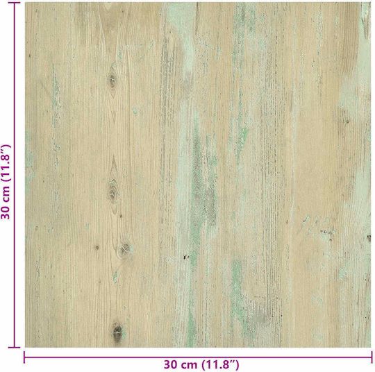 vidaXL Set Plastic Floor PVC with 20 Tiles L30.5xW30.5cm Brown
