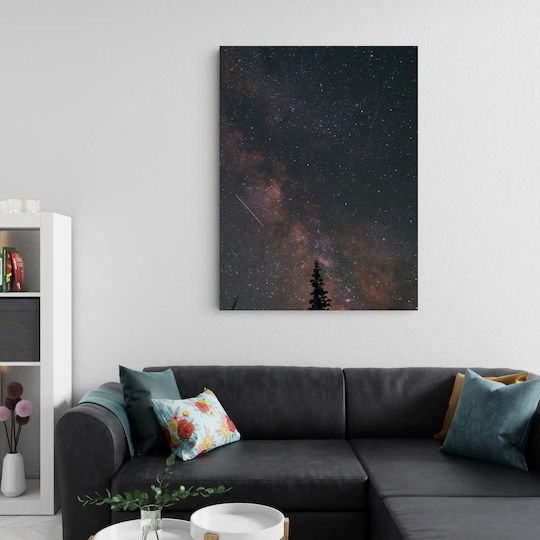 iLovePrints Night Sky Stars Tree Νυχternälicher Himmel Sterne Bäume 70x100