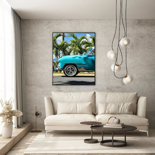 Vintage Car Palm Trees Vintage Painting 60x90